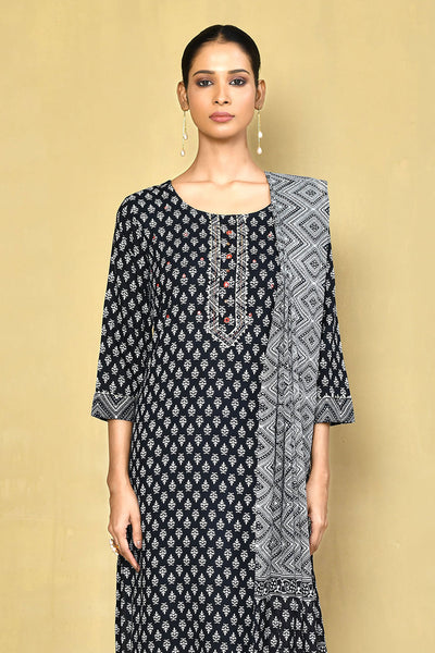 Women's printed straight kurta with paint sets