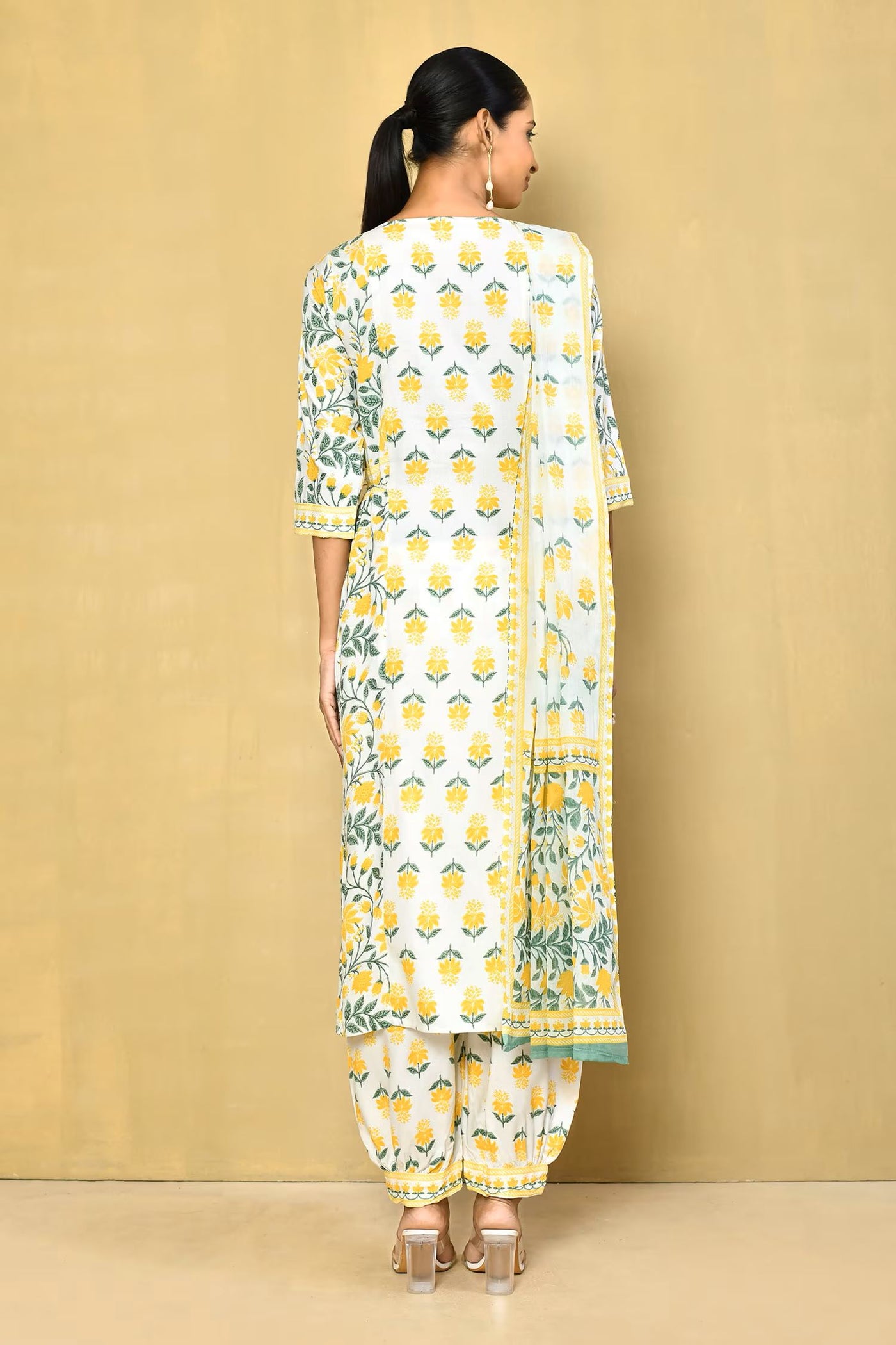 Women's printed Gown kurta with paint sets