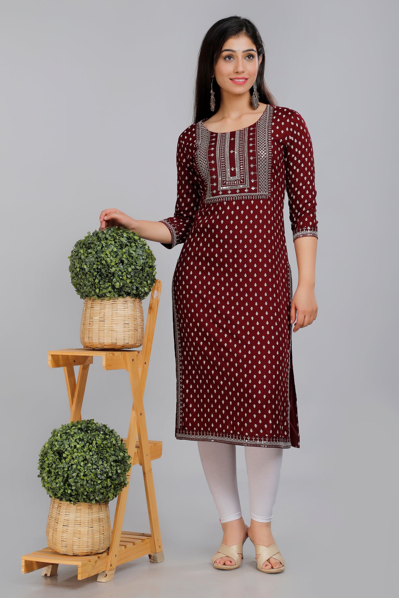 Women's & girls printed straight kuirta kurta