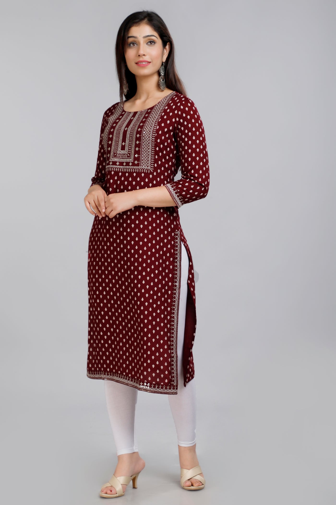 Women's & girls printed straight kuirta kurta