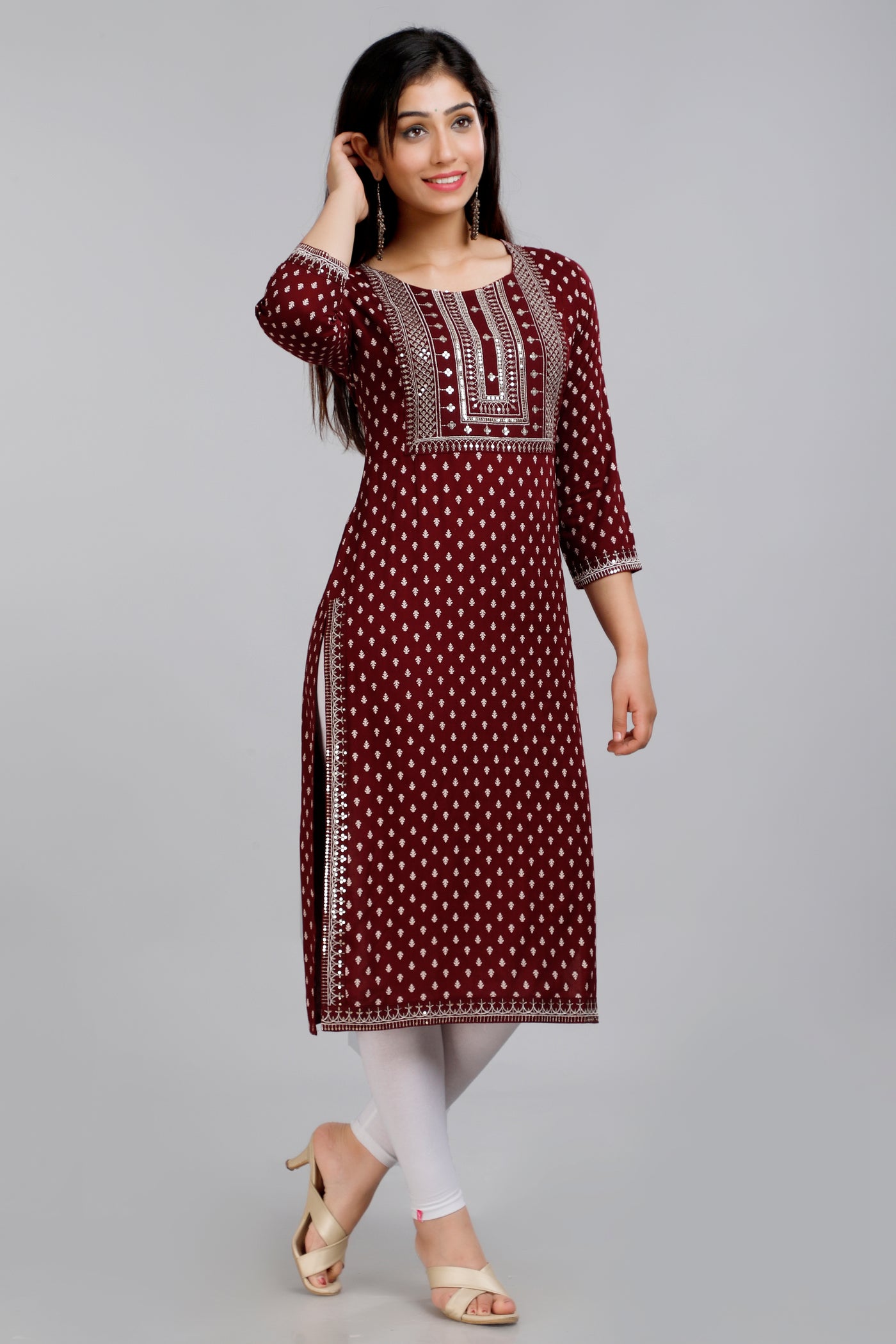 Women's & girls printed straight kuirta kurta