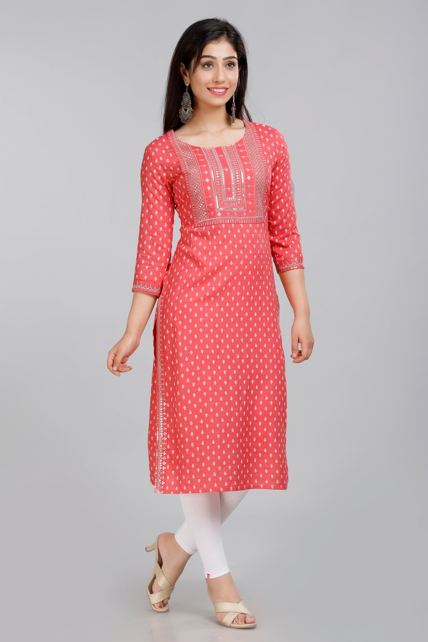 Women's & girls printed straight kuirta kurta