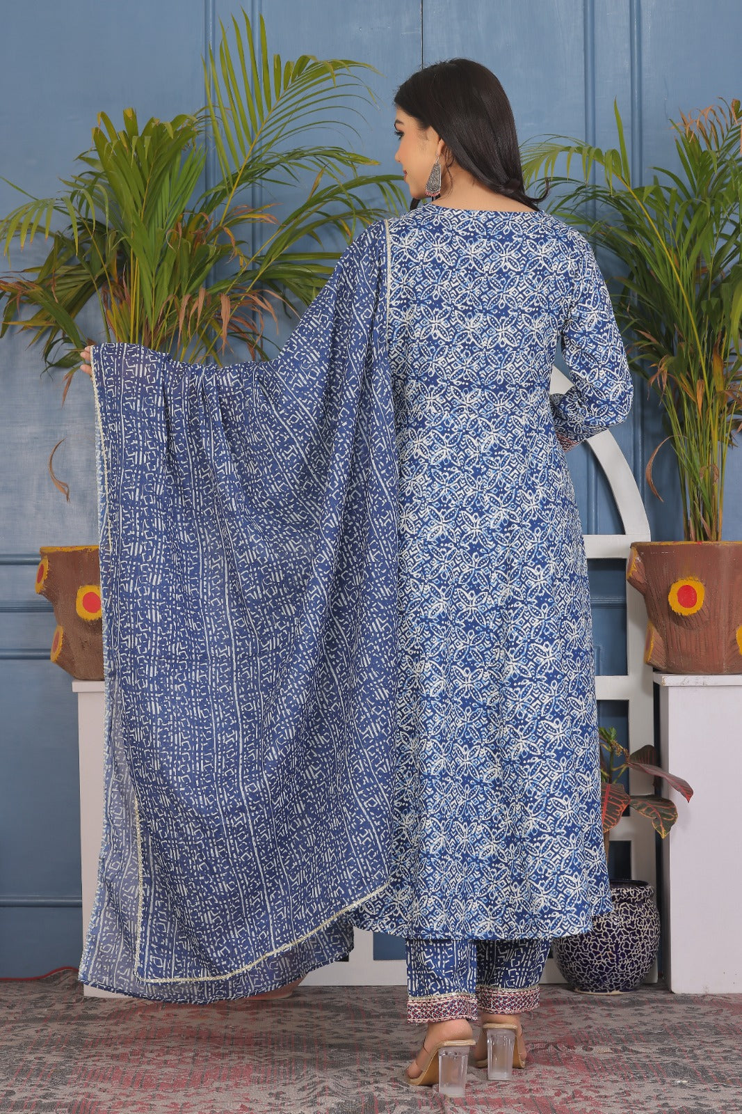 Women's printed Gown kurta with paint sets