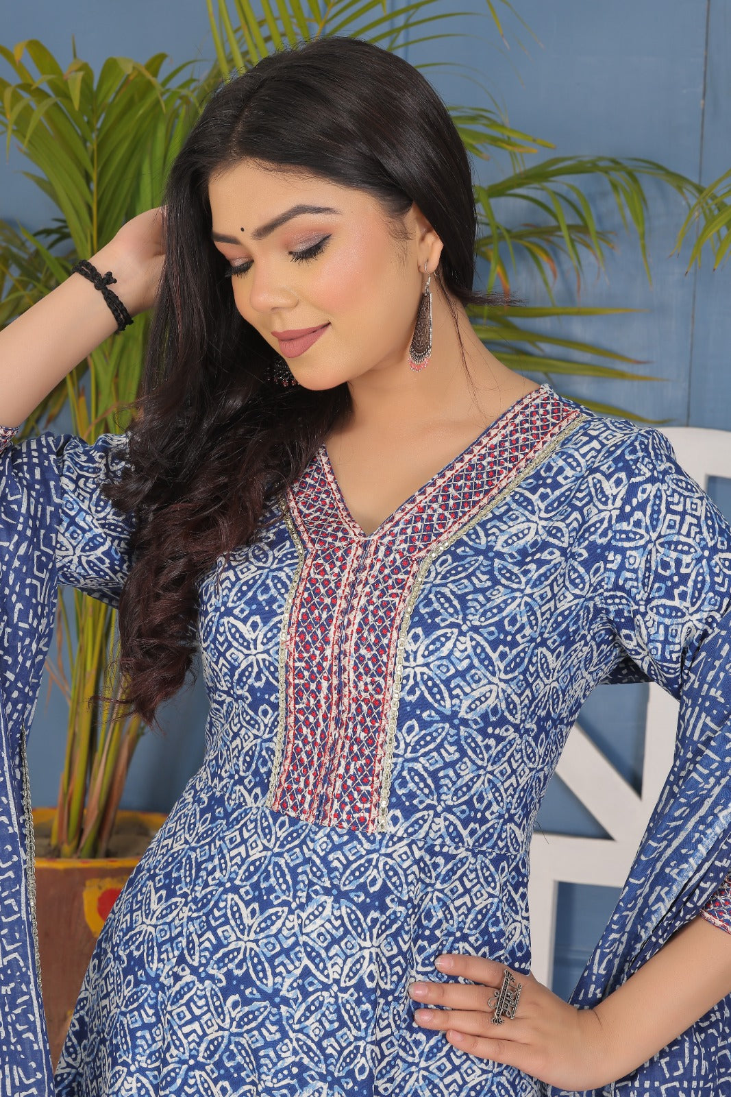 Women's printed Gown kurta with paint sets