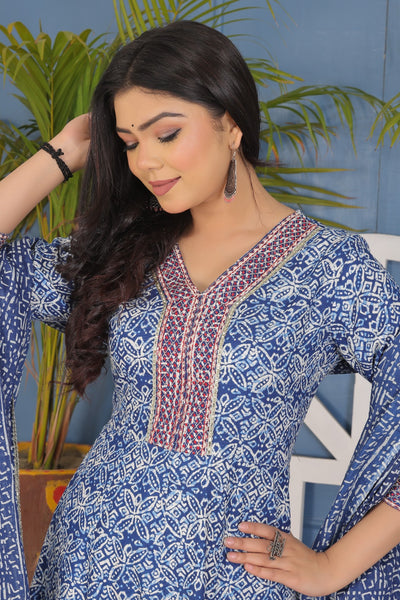 Women's printed Gown kurta with paint sets