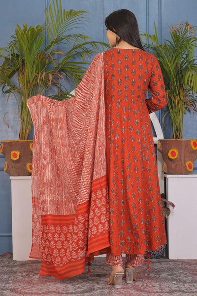 Women's printed Gown kurta with paint sets